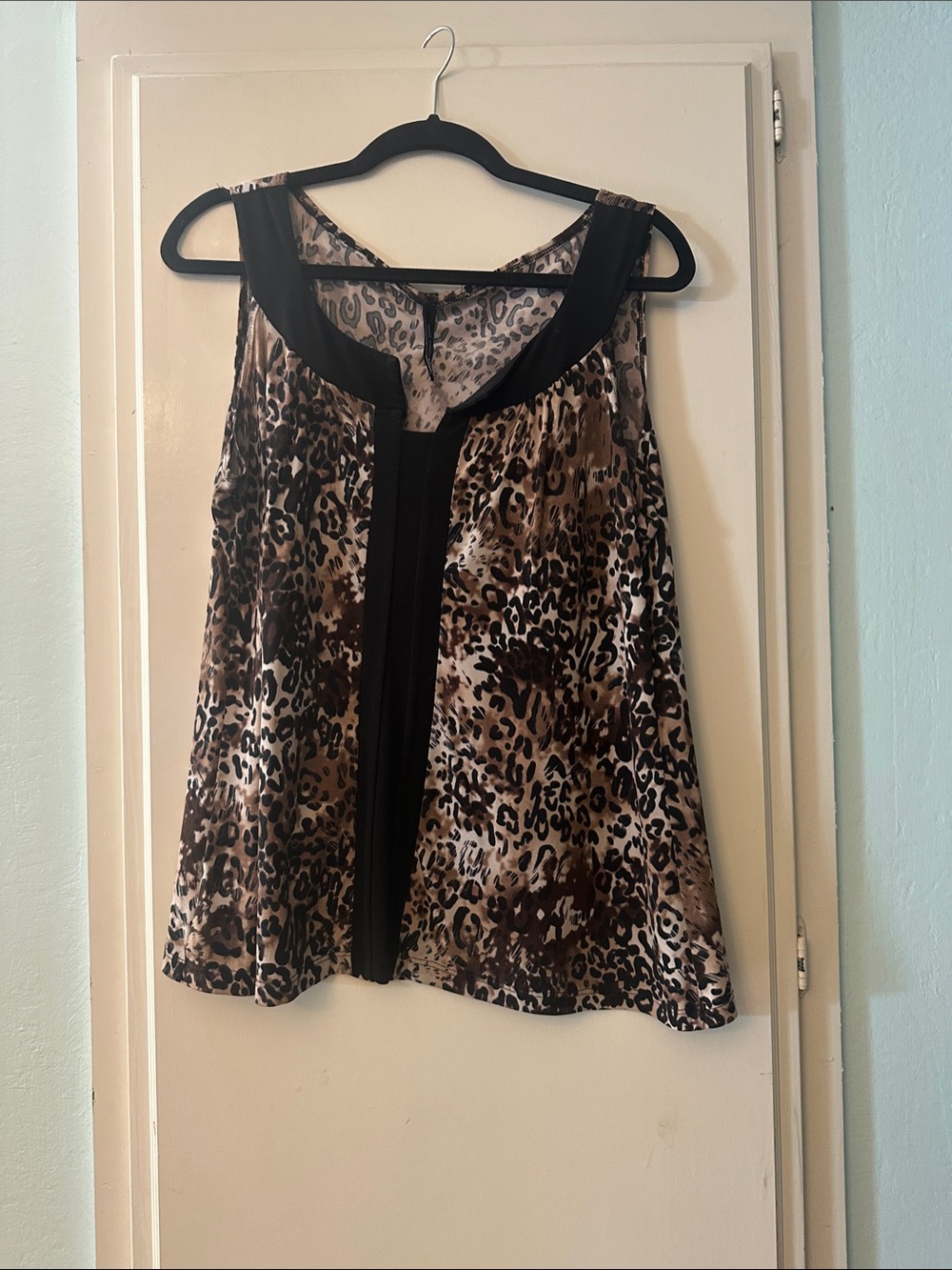 Saint Tropez West Brown and Black Leopard Print Camisole
